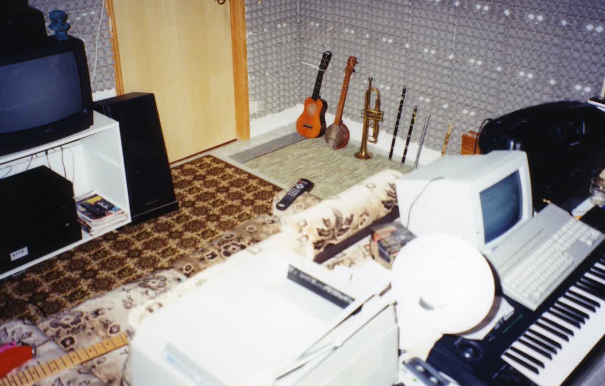 Mitt pojkrum/studio vid tiden då jag skrev originalmusiken.